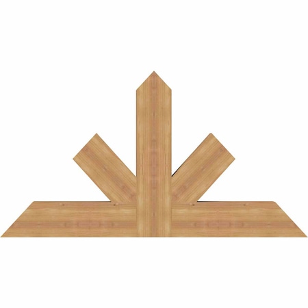 Ekena Millwork Saratoga Timber Gable Bracket, Western Red Cedar, 48"W x 26"H x 3 1/2"D x 5 1/2"F, 13/12 Pitch GBW048X26X0406SAR00SWR